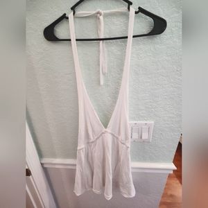 White halter top